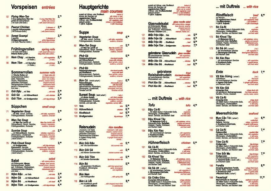  Pricelists of Tonkin - Vietnamese Cuisine - Bubble Tea Bar Krossener Str. 12 - Photo 2 of 20