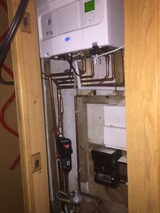 Boiler installation from scratch. Previous electric central heating, PPS Gas Engineer and General Plumber, Brighton