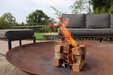 Love Logs kiln-dried logs in a firepit, Love Logs, Talbots Lane