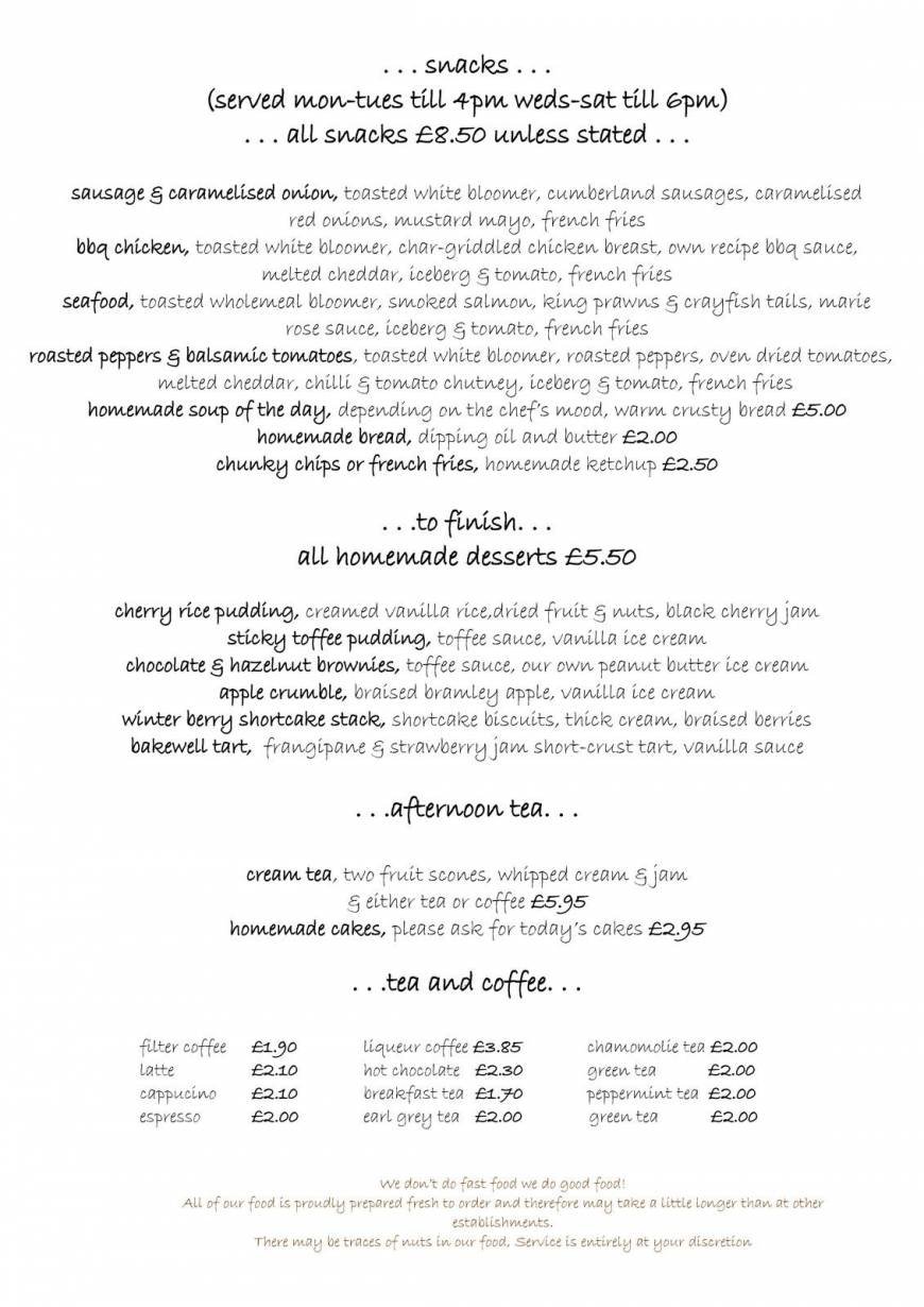  Pricelists of Three Lakes Restaurant & Function Rooms Westmill Farm - Photo 2 of 9