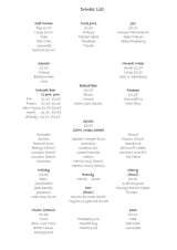 Menus & Prices, Three Lakes Restaurant & Function Rooms, Ware