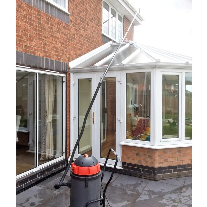 Cleaning all house gutters using high powered gutter vac machine with long modular gutter cleaning poles. Gutter cleaners for Leicester & Leicestershire. New Album of Storm Window Cleaning Leicester 58 Copson Street, Ibstock, Coalville - Photo 10 of 19