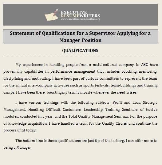 Statement of Qualifications Profile Photos of Executive Resume Writers San Fernando - Photo 10 of 10