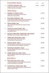 Menus & Prices, SeShell, Petts Wood