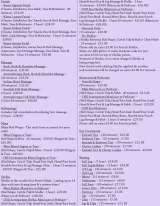 Menus & Prices, Enchanting Beauty Mobile Beauty & Holistic Therapist, Whitstable