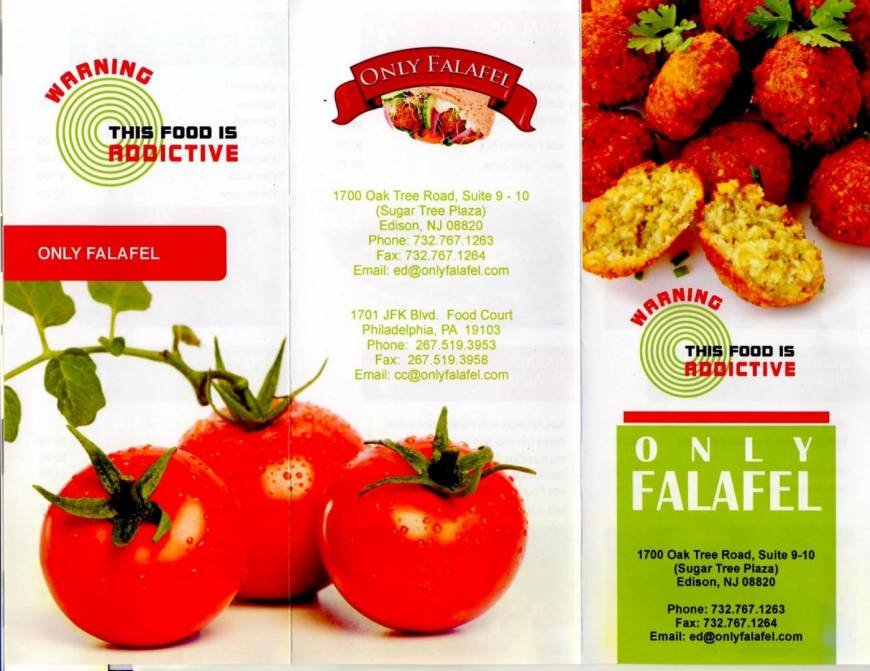  Pricelists of Only Falafel 1700, Oak Tree Road,Suite 9-10 - Photo 3 of 4