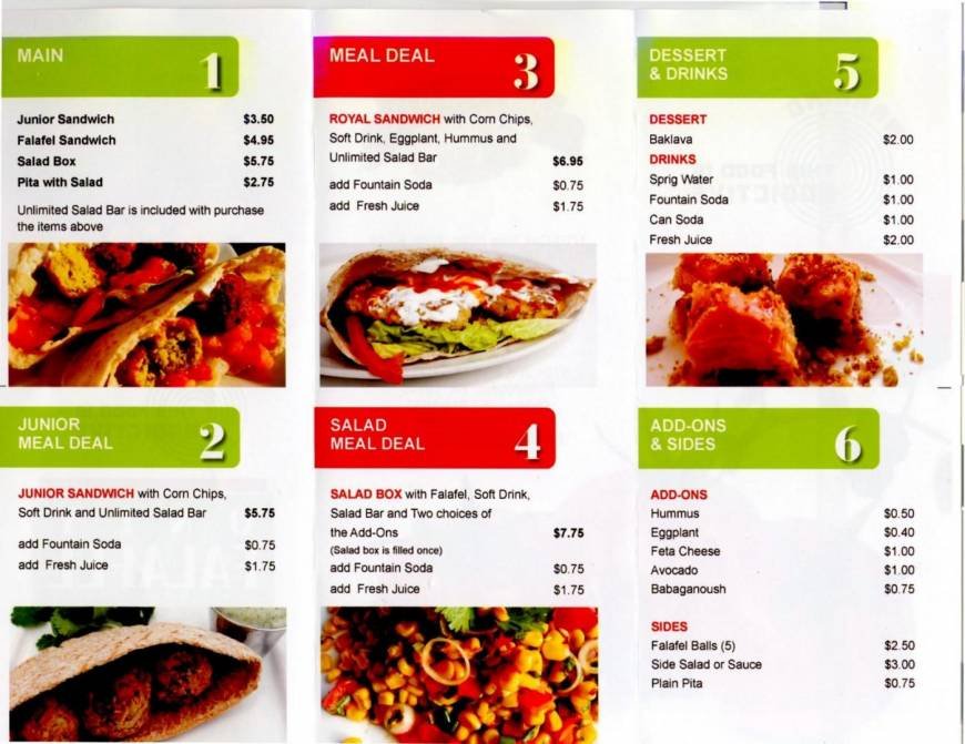  Pricelists of Only Falafel 1700, Oak Tree Road,Suite 9-10 - Photo 4 of 4