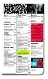 Menus & Prices, Pizza Express, Bromley