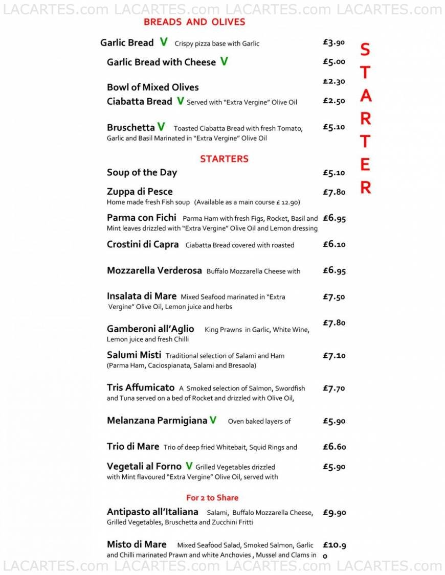  Pricelists of Palio Restaurant - Tunbridge Wells 84/86 Grosvenor Road - Photo 1 of 9