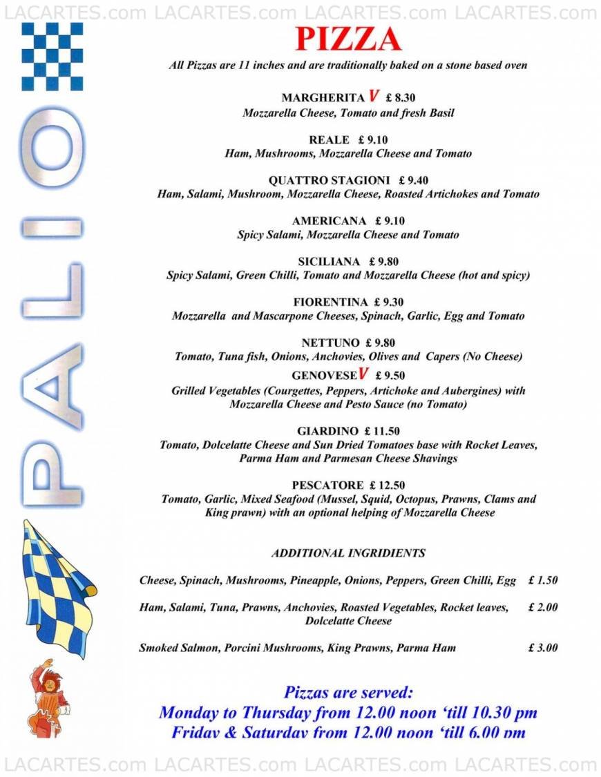  Pricelists of Palio Restaurant - Tunbridge Wells 84/86 Grosvenor Road - Photo 3 of 9