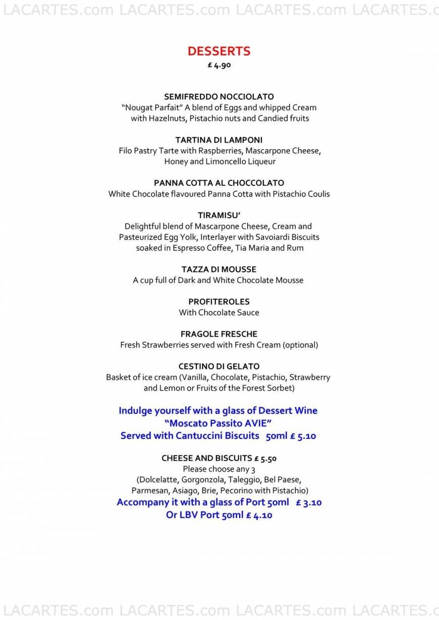  Pricelists of Palio Restaurant - Tunbridge Wells 84/86 Grosvenor Road - Photo 5 of 9