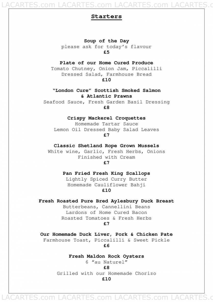  Pricelists of The Minnis Bar & Restaurant The Parade - Photo 10 of 17