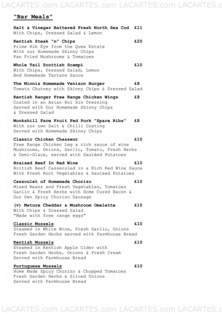  Pricelists of The Minnis Bar & Restaurant The Parade - Photo 11 of 17