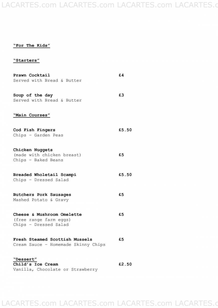  Pricelists of The Minnis Bar & Restaurant The Parade - Photo 1 of 17