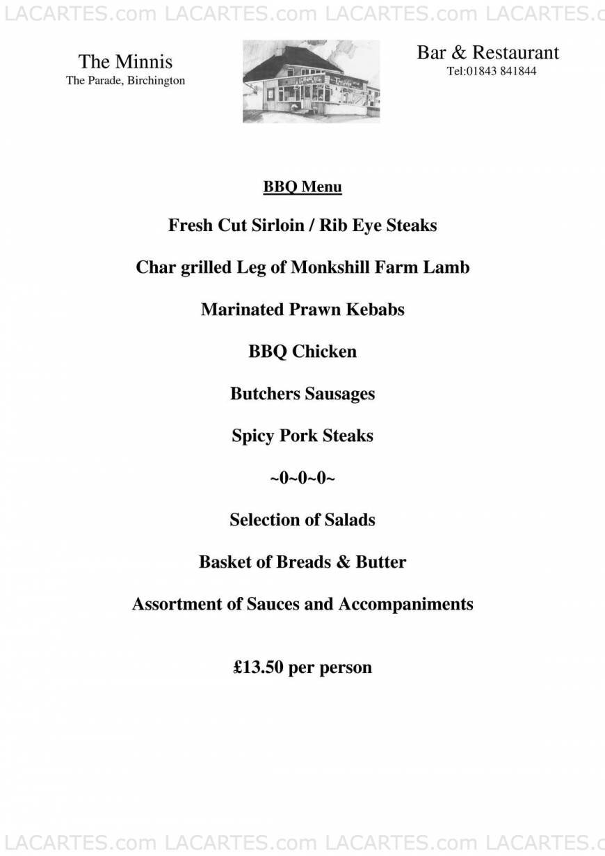  Pricelists of The Minnis Bar & Restaurant The Parade - Photo 5 of 17