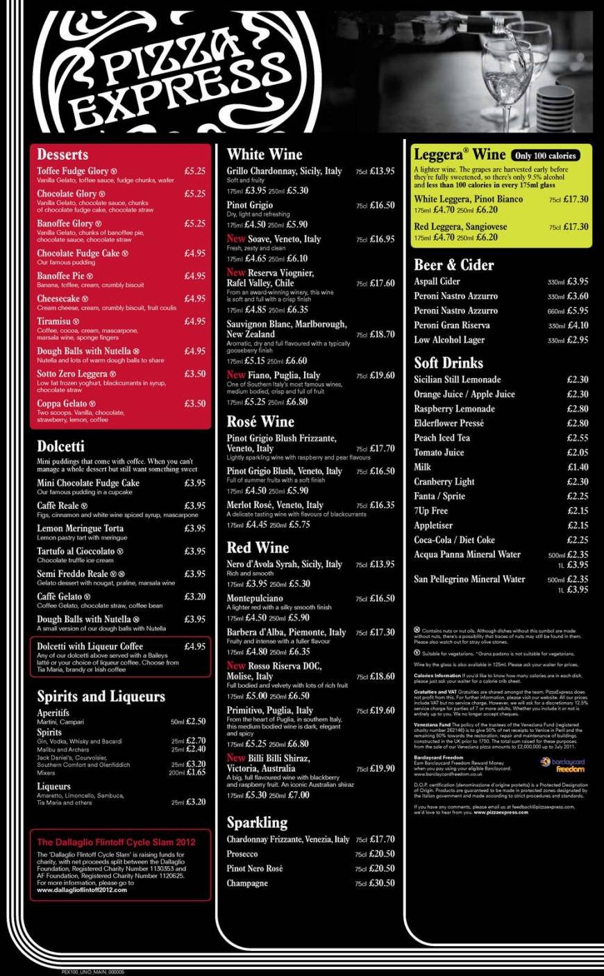  Pricelists of Pizza Express Unit 2, Festival Leisure Park, Crane Farm Road - Photo 2 of 4