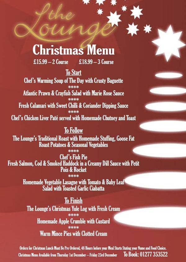  Pricelists of The Lounge Ingatestone Bell Mead  - Photo 1 of 1