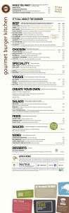 Menus & Prices, Gourmet Burger Kitchen, Greenhithe