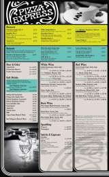 Menus & Prices, Pizza Express, Islington