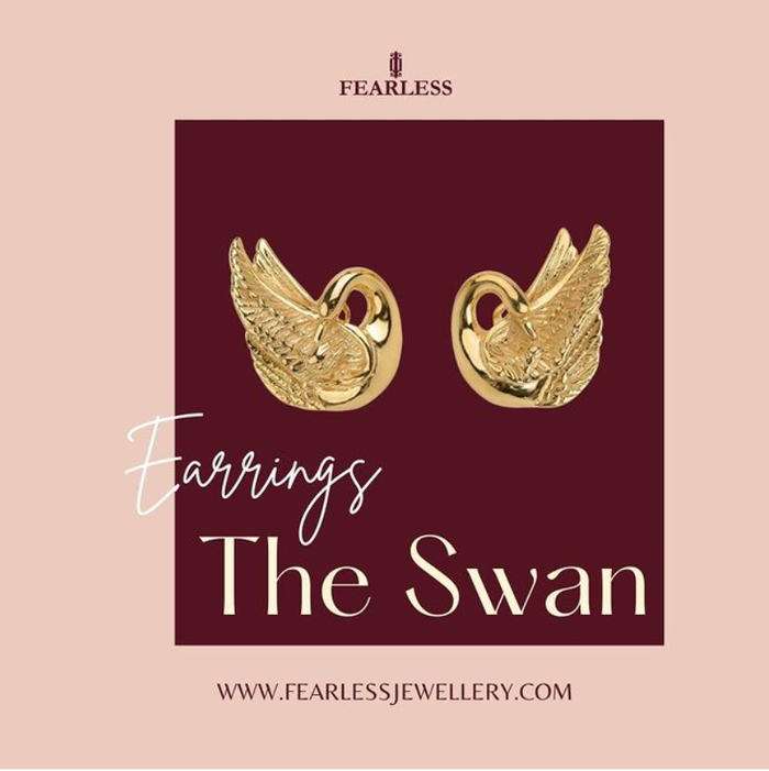 The Swan earrings in 18k yellow gold by Fearless Jewellery. New Album of FEARLESS JEWELLERY | SAINT-LUCIA Sunny Acres - Photo 3 of 5 The Swan earrings in 18k yellow gold by Fearless Jewellery. New Album of FEARLESS JEWELLERY | SAINT-LUCIA Sunny Acres - Photo 3 of 5