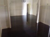 Chocolate coloured stain applied to pine floor, Budget Floor Sanding, Morningside/Brisbane