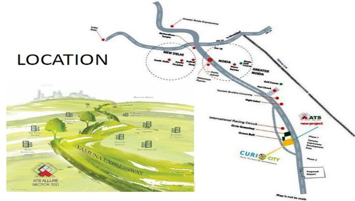 ATS Allure Location Map ATS Allure of ATS Allure Yamuna Expressway, Greater Noida Sector-22d Yamuna Expressway, Greater Noida - Photo 20 of 23