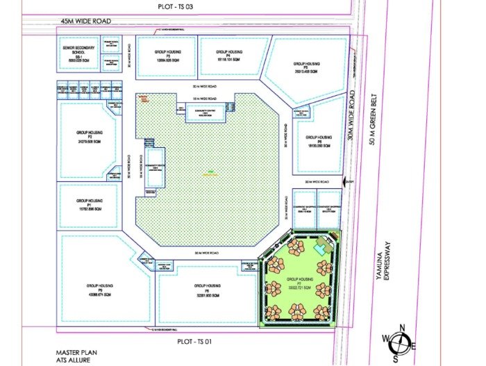 ATS Allure Master Plan ATS Allure of ATS Allure Yamuna Expressway, Greater Noida Sector-22d Yamuna Expressway, Greater Noida - Photo 19 of 23