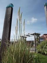 Combining planting and sculptures C.A.R. Gardens Winton Street 