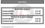 Menus & Prices, CPDL Safe Driving for Life, barnet