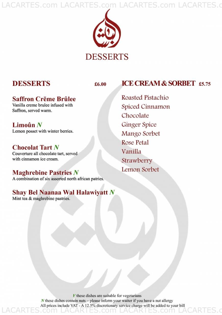  Pricelists of Pasha Restaurant & Lounge 1 Gloucester Road - Photo 7 of 17