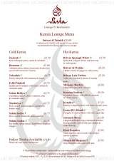 Menus & Prices, Pasha Restaurant & Lounge, London
