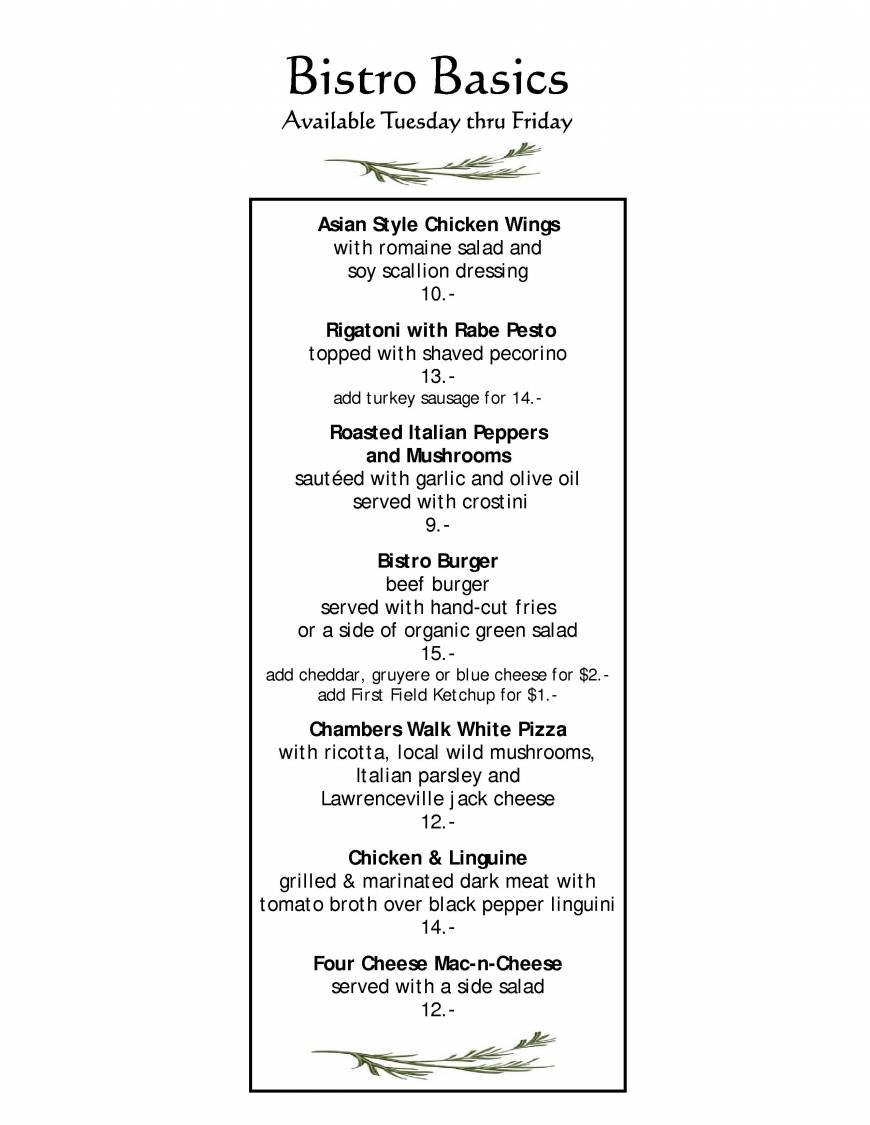  Pricelists of Chambers Walk Cafe & Catering 2667 Main Street - Photo 3 of 4