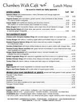Menus & Prices, Chambers Walk Cafe & Catering, Lawrenceville
