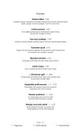 Menus & Prices, Cinnamon Culture, Bromley  