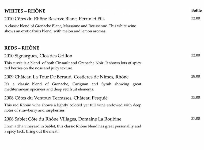  Pricelists of Galvin CafÃ© a Vin 35 Spital Square (Entrance on Bishops Sq) - Photo 10 of 15