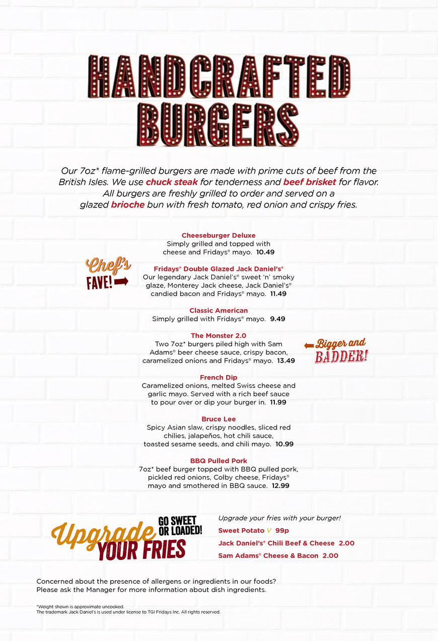  Pricelists of T.G.I. Friday's Festival Leisure Park - Photo 26 of 33