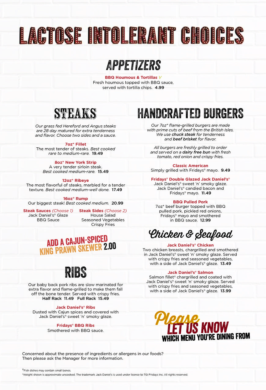 Pricelists of T.G.I. Friday's Festival Leisure Park - Photo 21 of 33