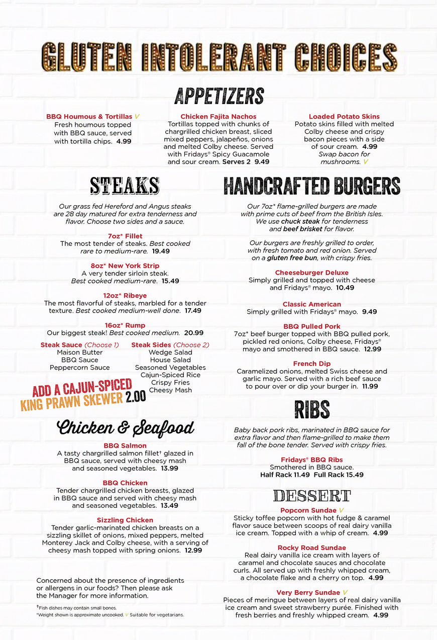  Pricelists of T.G.I. Friday's Festival Leisure Park - Photo 20 of 33