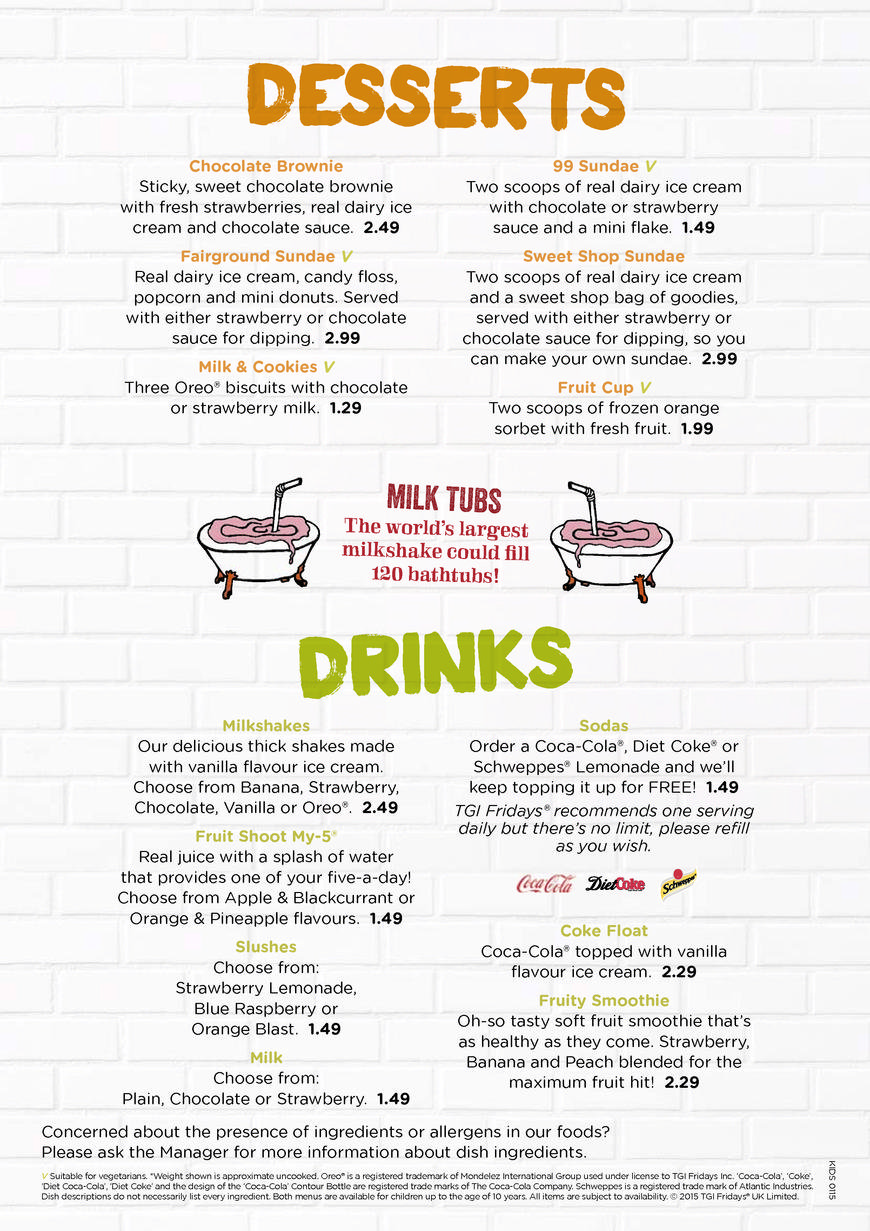  Pricelists of T.G.I. Friday's Festival Leisure Park - Photo 17 of 33