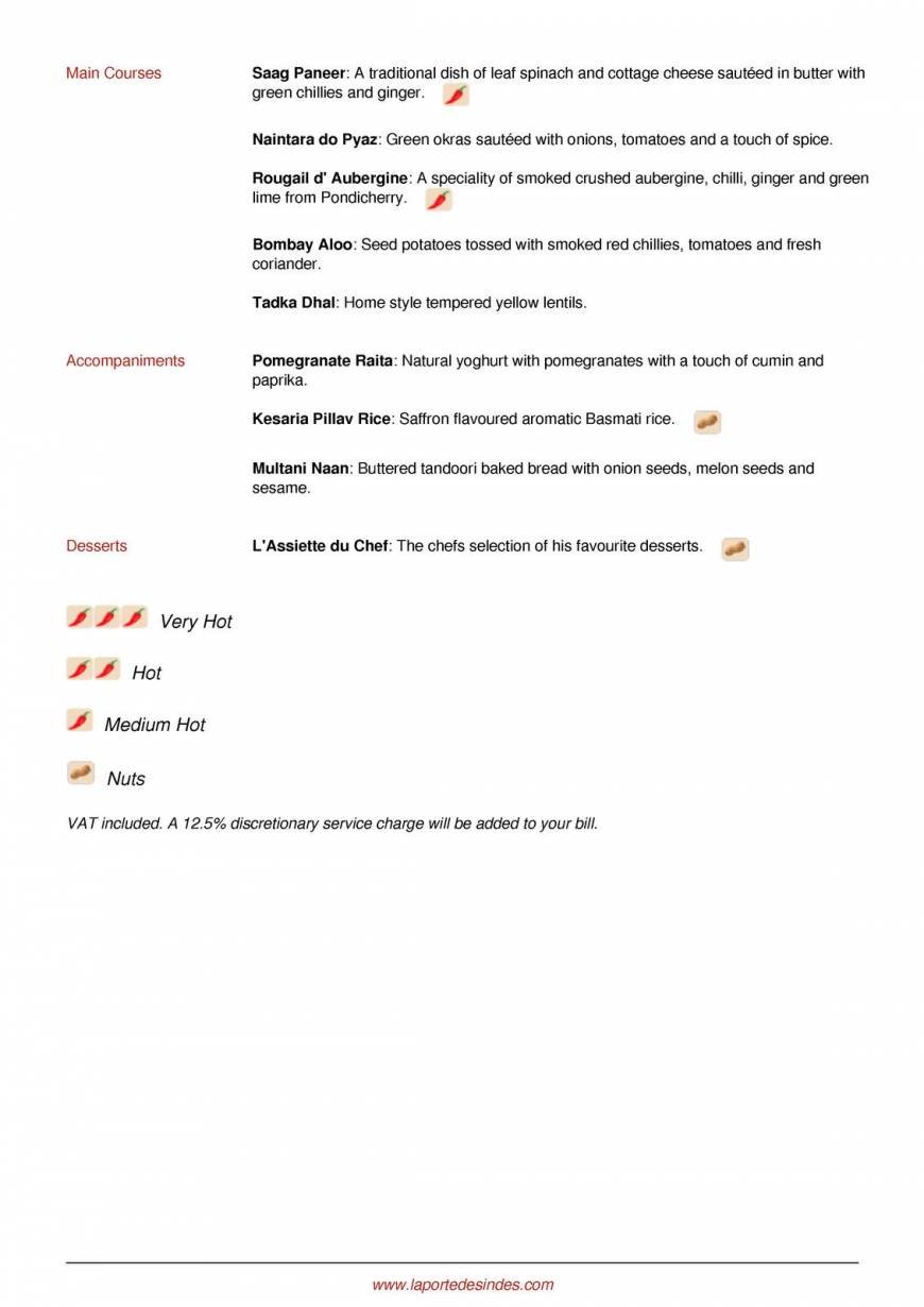  Pricelists of La Porte des Indes 32 Bryanston Street - Photo 10 of 28