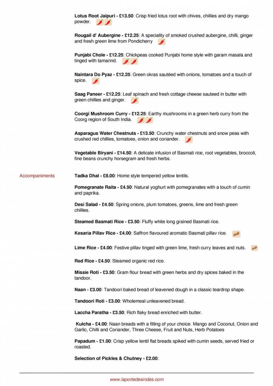  Pricelists of La Porte des Indes 32 Bryanston Street - Photo 13 of 28