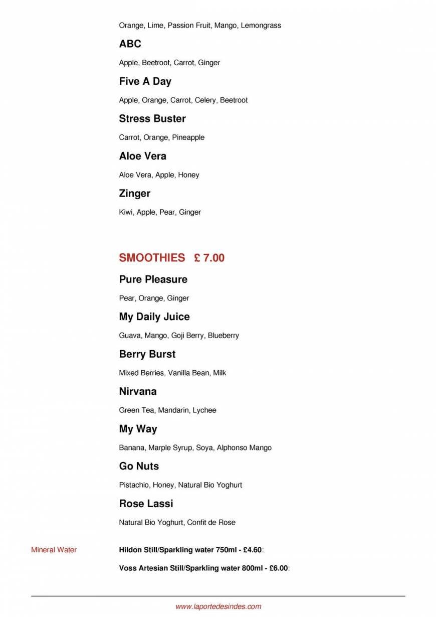  Pricelists of La Porte des Indes 32 Bryanston Street - Photo 27 of 28