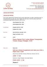 Menus & Prices, La Porte des Indes, London