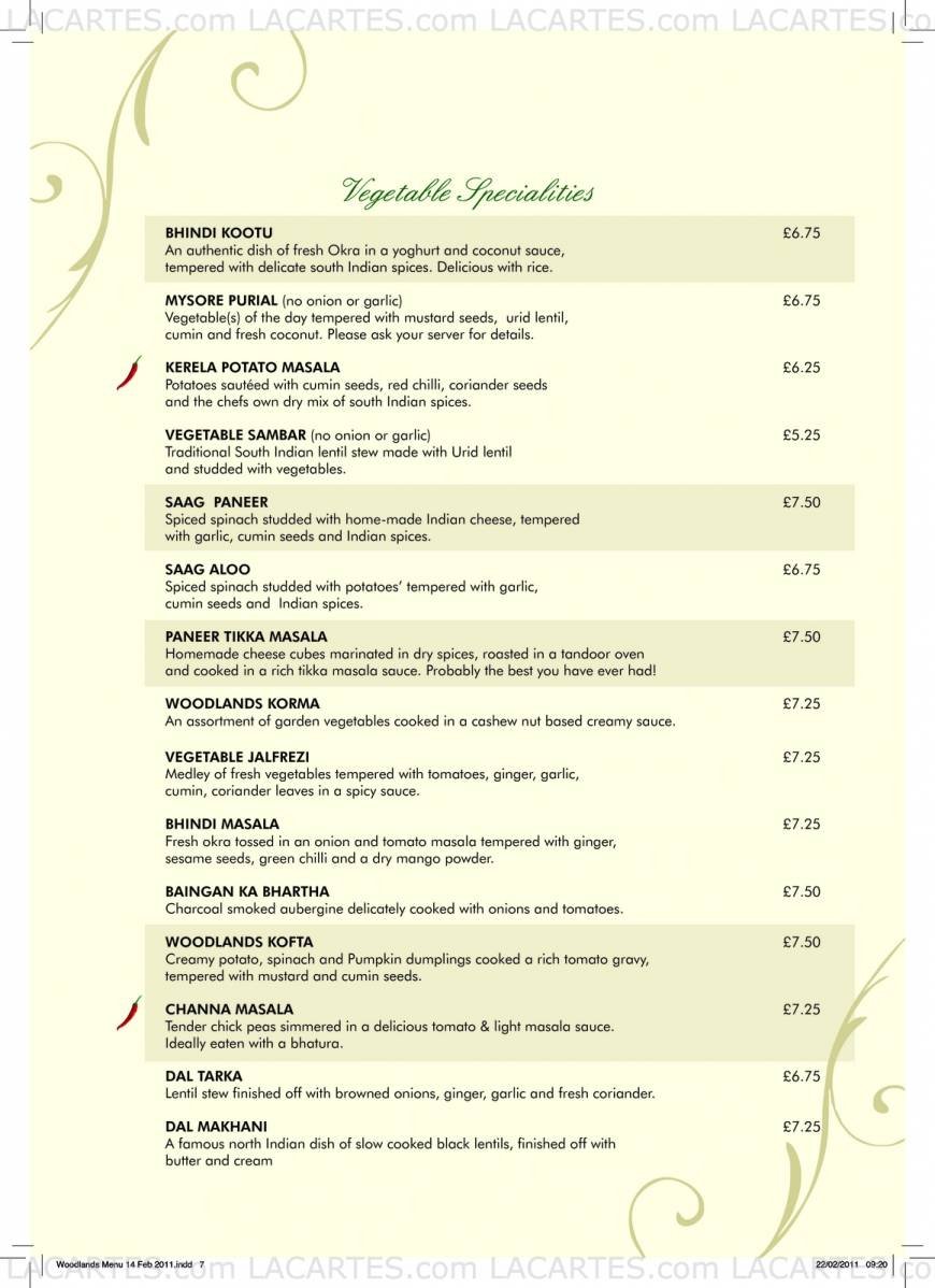  Pricelists of Woodlands Restaurant - Marylebone 77 Marylebone Lane - Photo 12 of 17