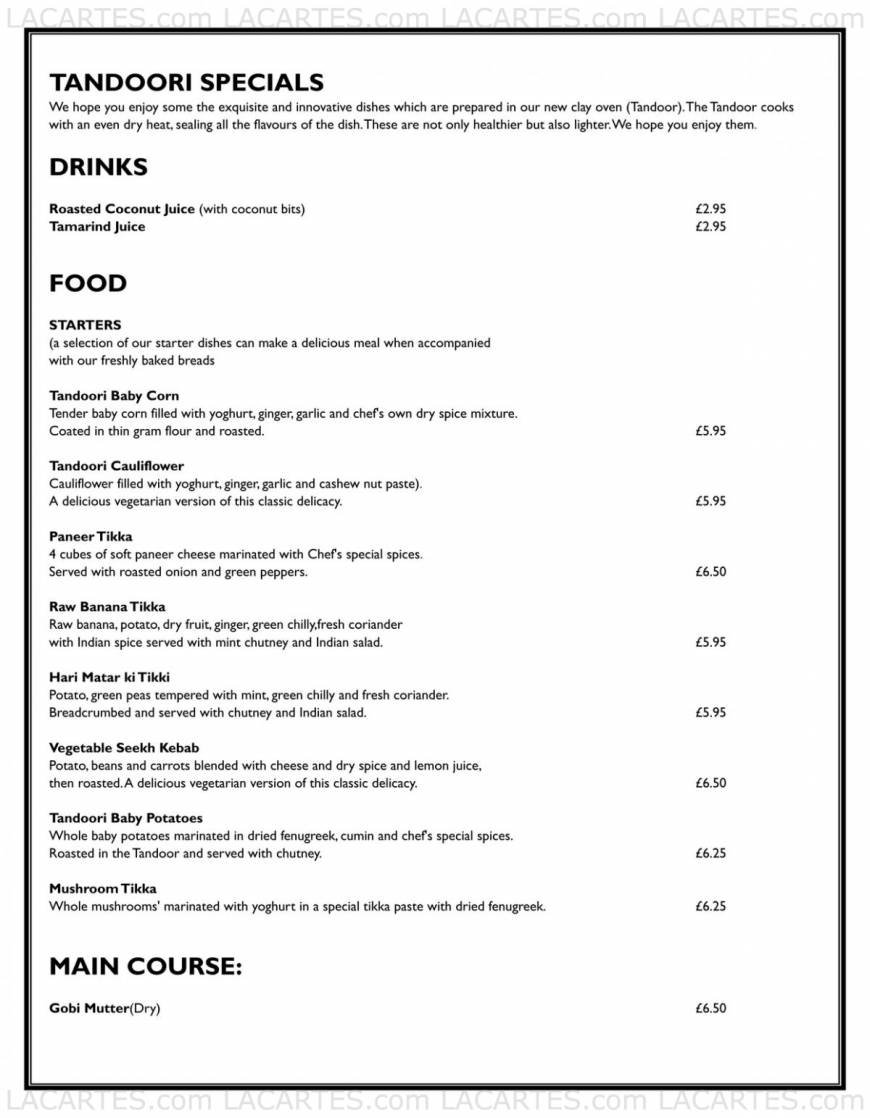  Pricelists of Woodlands Restaurant - Marylebone 77 Marylebone Lane - Photo 6 of 17