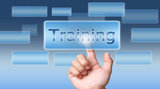 pushing Training  button on a touch screen interface, ASIT Training Institute, Bangalore