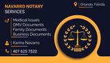 Menus & Prices, Navarro Notary Services, Orlando