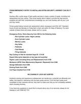 Menus & Prices, Averkey Locksmiths Limited, Danbury