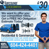  Vancouver Locksmiths 2855 Cambie St 