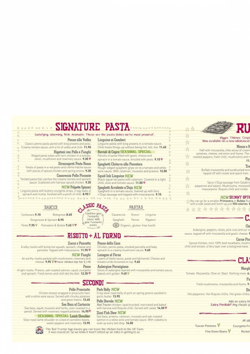  Pricelists of Zizzi 72 High Street - Photo 2 of 5